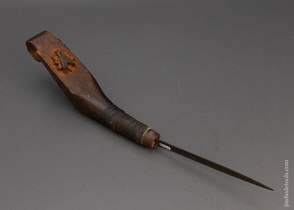 Early Carved Antique Crooked Knife - 115660