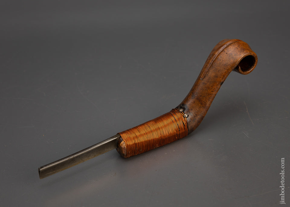 Stunning Fiddle Back Burl Antique Crooked Knife - 115669 – Jim