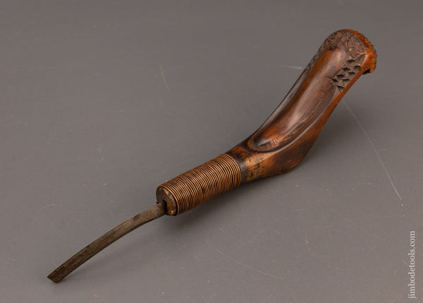 Chip Carved Native American Crooked Knife - 115681