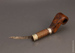 Pretty Pierced Crotch Wood Native American Crooked Knife - 115686
