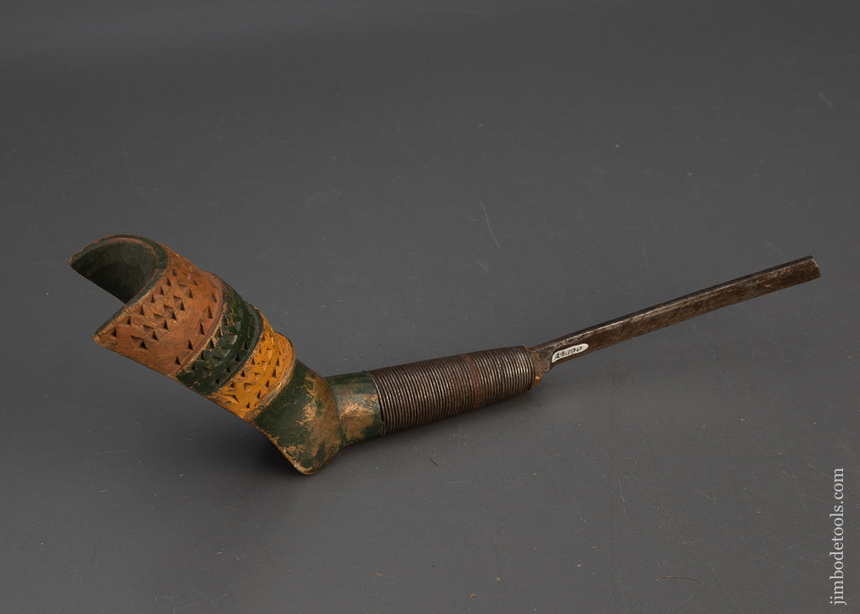 Fabulous Chip Carved Antique Crooked Knife - 115687