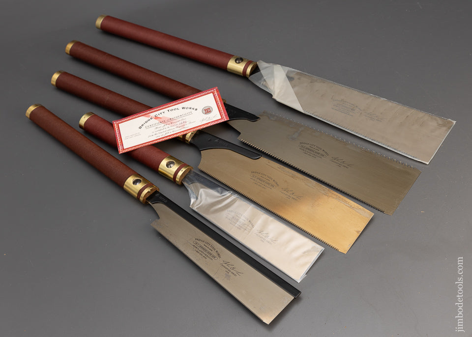 Discontinued Mint & Unused BRIDGE CITY TOOL WORKS Set of 5 Japanese Saws Unused - 115689