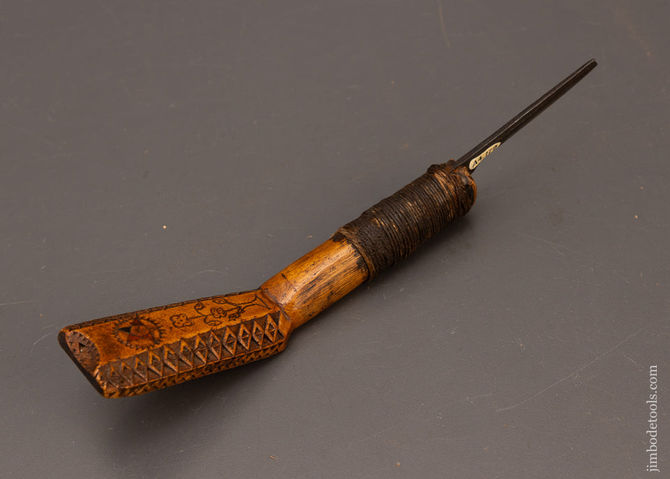 Gorgeous Vintage Hand Carved & DATED 1894 Native American Crooked Knife - 115705