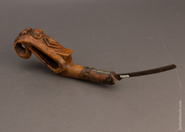 Wild Hand Carved Antique Native American Crooked Knife - 115713