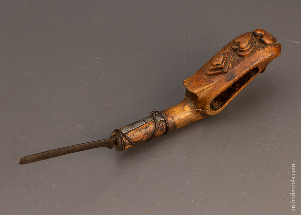 Wild Hand Carved Antique Native American Crooked Knife - 115713