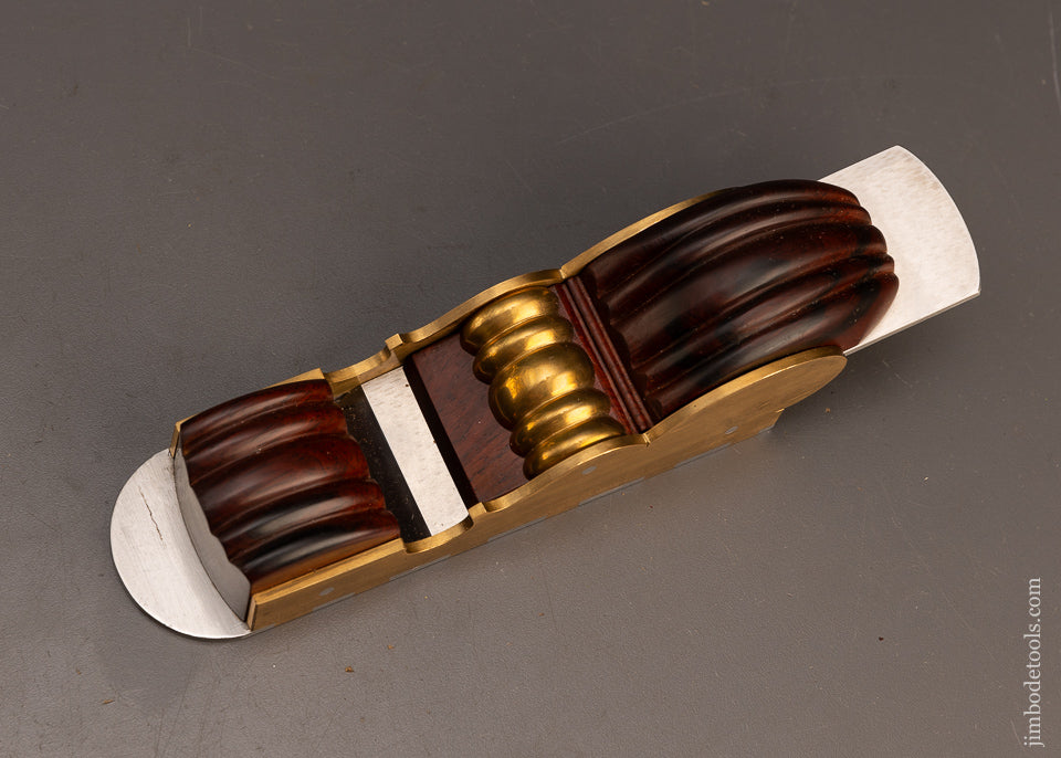 Gorgeous Sculpted Gunmetal Miter Plane Dovetailed with Rosewood Infill by WAYNE ANDERSON - 115738