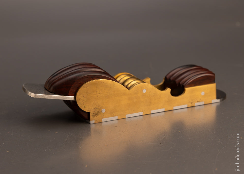 Gorgeous Sculpted Gunmetal Miter Plane Dovetailed with Rosewood Infill by WAYNE ANDERSON - 115738
