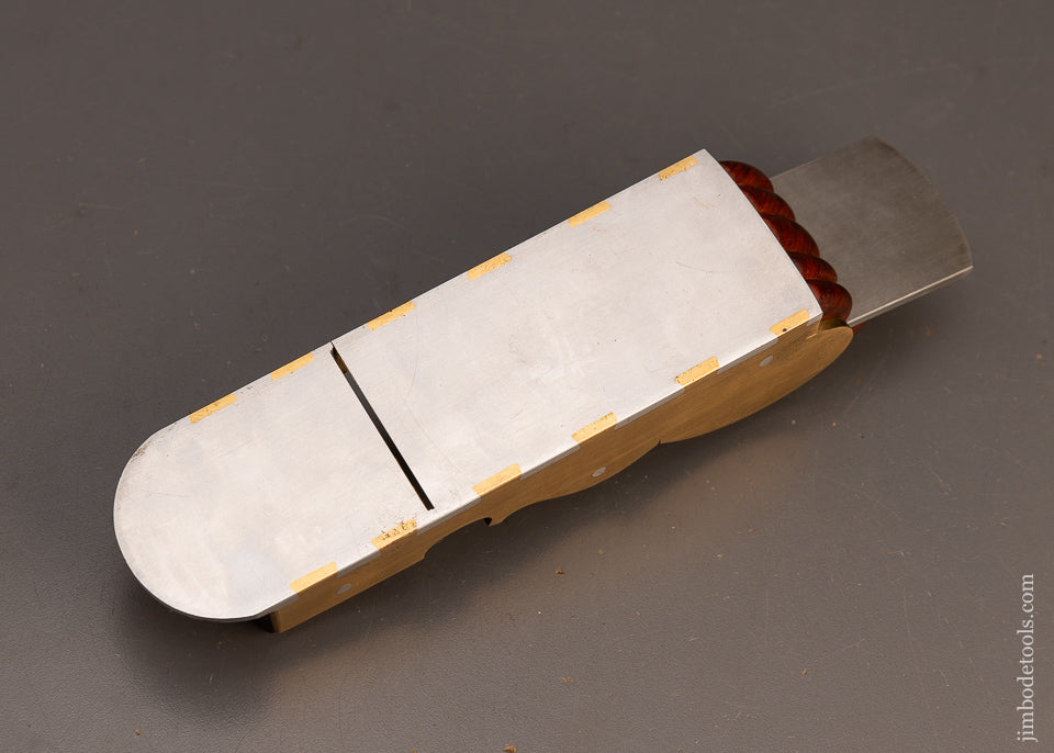 Gorgeous Sculpted Gunmetal Miter Plane Dovetailed with Rosewood Infill by WAYNE ANDERSON - 115738