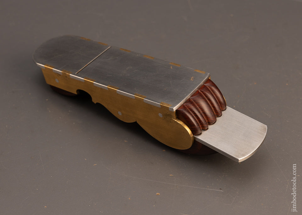 Gorgeous Sculpted Gunmetal Miter Plane Dovetailed with Rosewood Infill by WAYNE ANDERSON - 115738