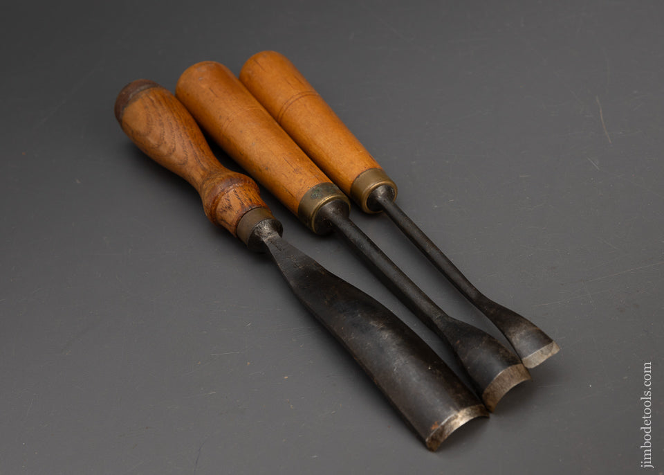 5/8, 7/8 & 1 1/6 Inch Carving Gouges EDROI GERMANY - 115744