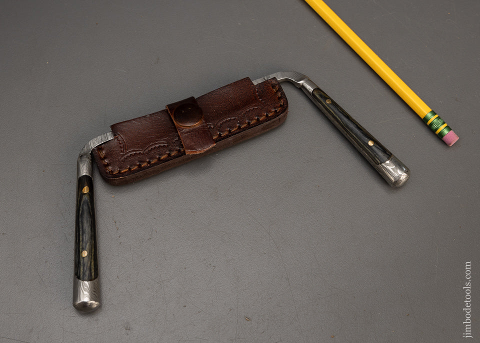 Adorable 3 Inch Perfect Handle Style Draw Knife Damascus Steel with Sheath - 115782