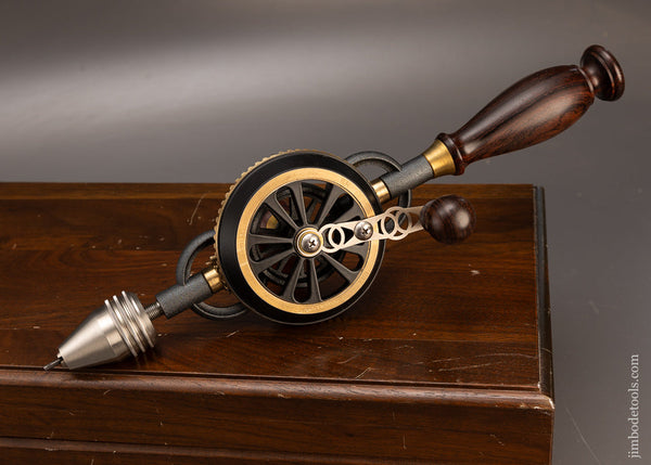 1998 BRIDGE CITY TOOL WORKS CT-6 Rosewood Hand Drill Dead Mint in Original Presentation Box - 115975