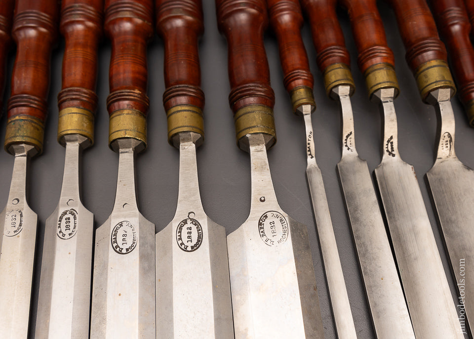 Drop Dead Gorgeous Unused Set of 29 Pattern Maker’s Paring Chisels & Gouges D.R. BARTON - 115811