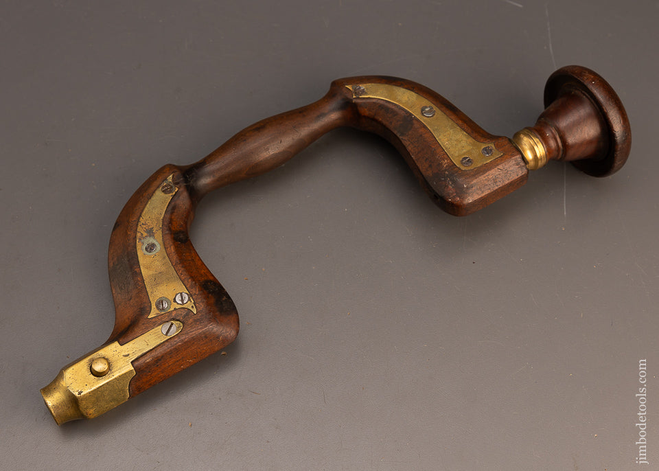 English Beech Brass Plated Bit Brace - 115834