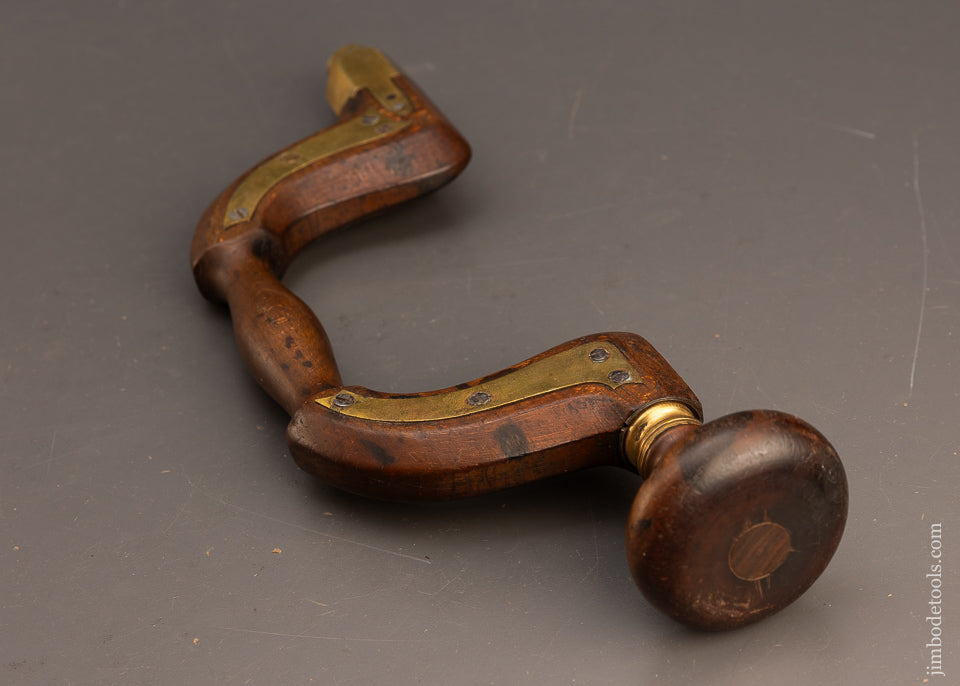 English Beech Brass Plated Bit Brace - 115834