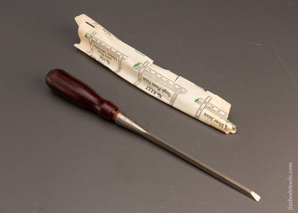 New Old Stock Mint in Wrapper STANLEY No. 720 Socket Firmer Chisel 1/4 Inch - 115842