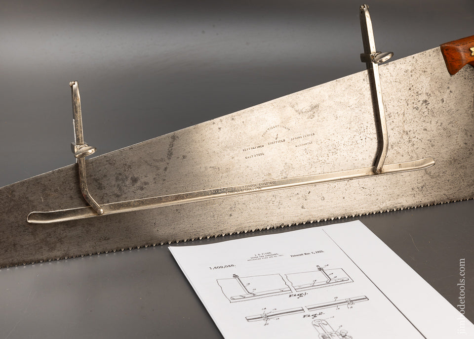 Rare FLYNN PATENT Hand Saw Depth Gauge UNIVERSAL DEPTH GAUGE CO. PHILADA, PA - 115848