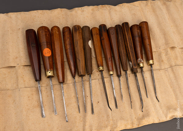 Fine Roll of 13 C. MAIER Carving Tools Chisels Gouges - 115849