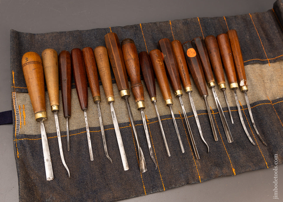 Roll of 17 ADDIS Carving Tools Chisels Gouges - 115850 – Jim Bode Tools