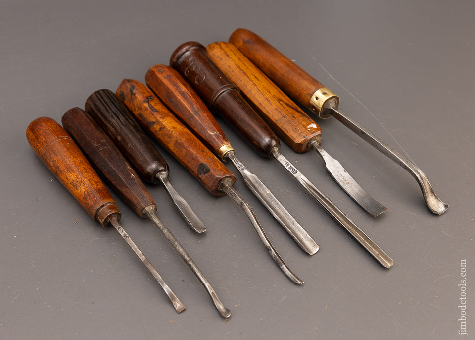 8 Carving Chisels by WARD, SPEAR & JACKSON, HENRY TAYLOR, BUCK BROS. - 115868