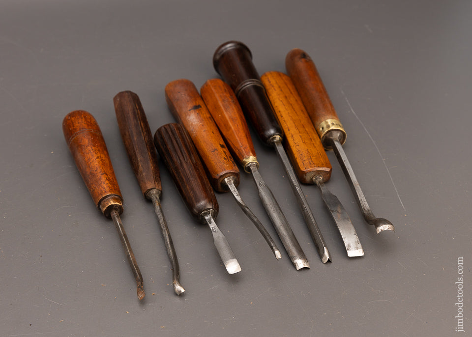 8 Carving Chisels by WARD, SPEAR & JACKSON, HENRY TAYLOR, BUCK BROS. - 115868