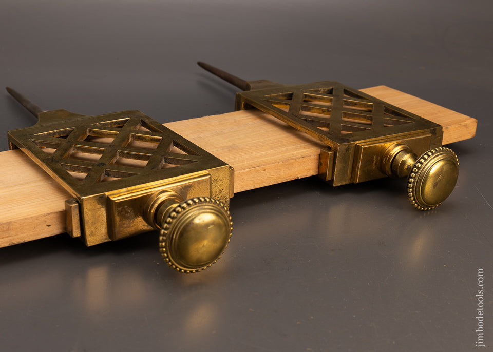 Massive Colossal 15 Pound Brass Trammel Points 16 1/4 Inches Long! - 115896