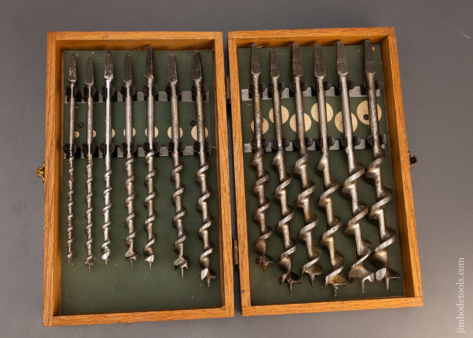 Complete Set of 13 IRWIN Auger Bits DEAD MINT in Original Box - 115897