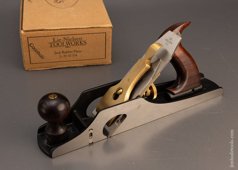 Near Mint in Box LIE NIELSEN No. 10 1/4 Tilt Handle Jack Rabbet Plane with Cocobolo Furniture - 115899