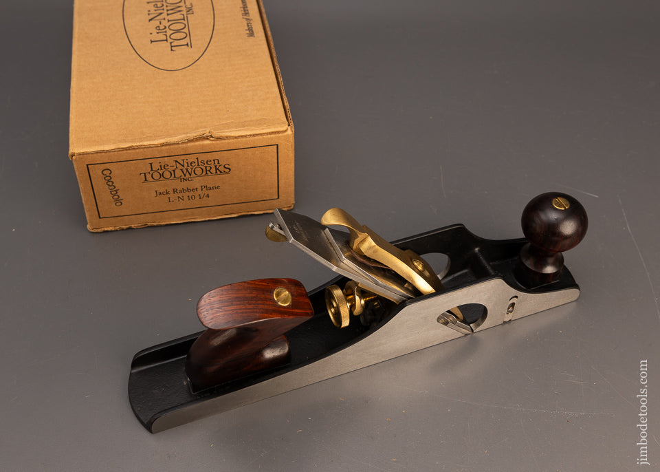 Near Mint in Box LIE NIELSEN No. 10 1/4 Tilt Handle Jack Rabbet Plane with Cocobolo Furniture - 115899