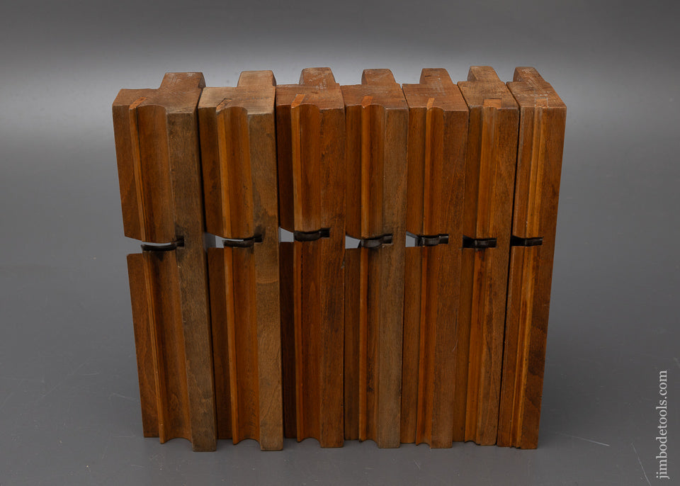 Fine Matched Graduated Set of 7 Side Bead Moulding Planes by VARVILL & SONS - 115903