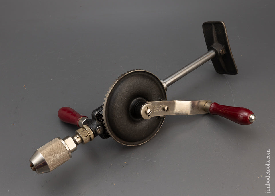 Spectacular Near Mint YANKEE No. 1455 Multi-Speed Heavy Duty Hand Drill with Decal - 115941