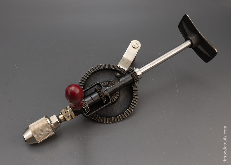 Spectacular Near Mint YANKEE No. 1455 Multi-Speed Heavy Duty Hand Drill with Decal - 115941