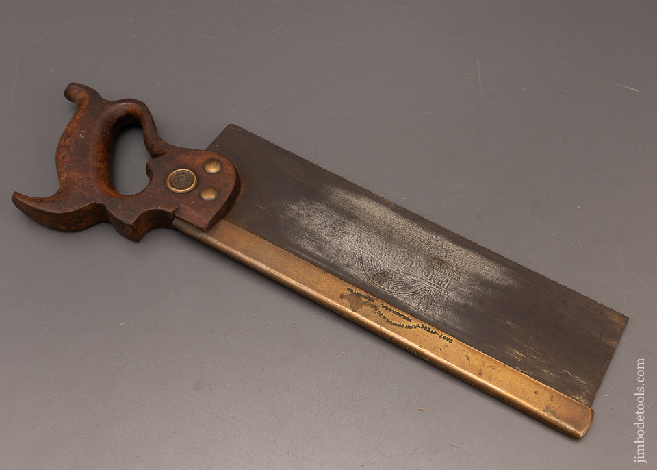 Rare DISSTON No. 5 Brass Back Dovetail Saw Just Sharpened  — 115952