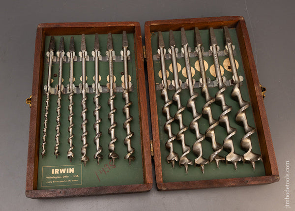 Extra Fine Complete Set of 13 IRWIN Auger Bits DEAD MINT in Original Box - 115956