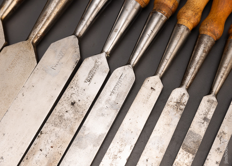 Fine Complete Graduated Set of 12 T.H. WITHERBY Socket Firmer Chisels - 115957 - AS OF APR 26