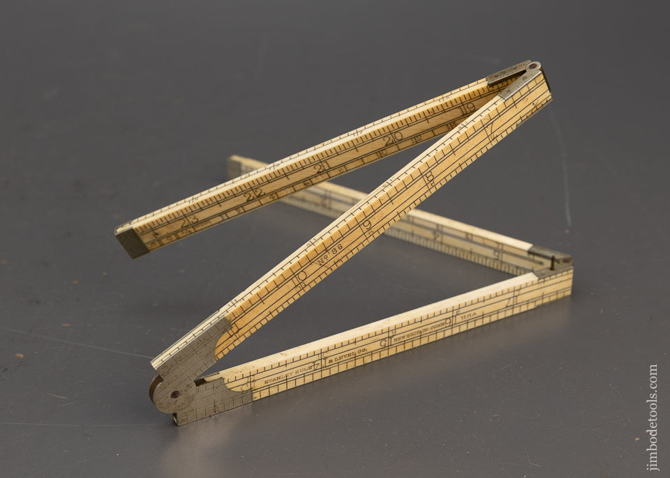 Fine Early STANLEY No. 86 Ivory Folding Rule - 115959