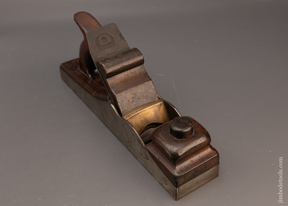 Rare Early SPIERS Brass Bridged Screw Sided Dovetailed Rosewood Infill Bench Plane - 115973
