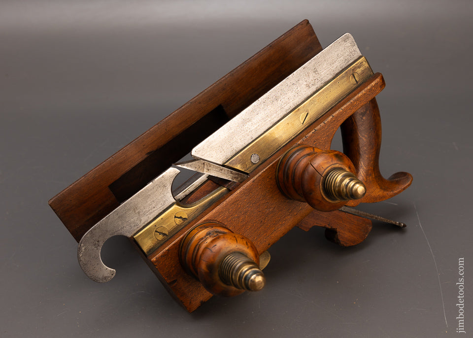 Fantastic VARVILL & SONS Plow Plane with Solid Brass Arms & Skate Tipped Skate - 115974 - AS OF MAY 29