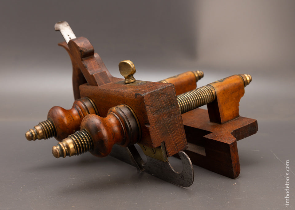 Fantastic VARVILL & SONS Plow Plane with Solid Brass Arms & Skate Tipped Skate - 115974 - AS OF MAY 29