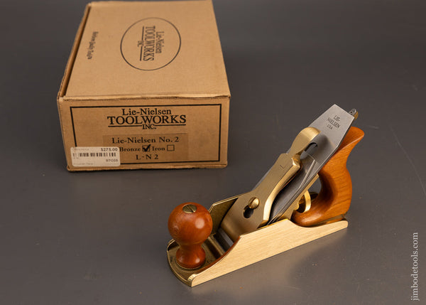 Bronze LIE NIELSEN No. 2 Smooth Plane Dead Mint in Original Box - 115979