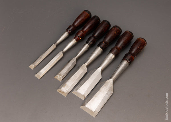 Fine Set of 6 STANLEY No. 750 Chisels - 115990