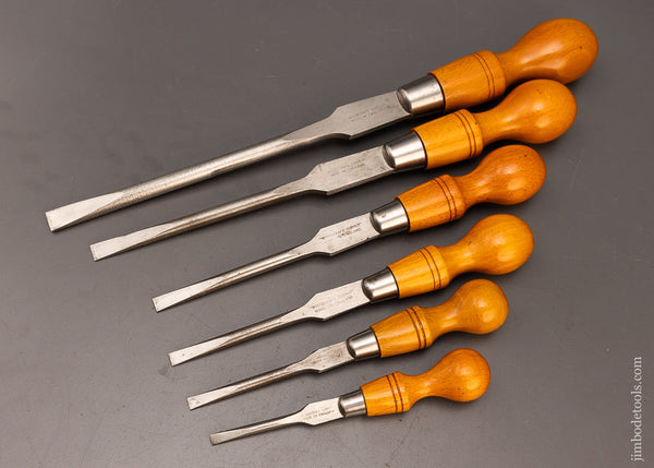 Mint Set of 6 English Beech Cabinet Makers Screwdriver - 115991