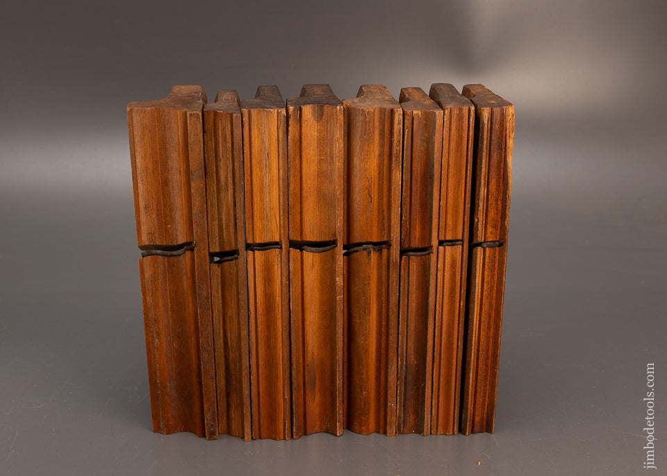 Unheard of Set of 8 10 Inch Yellow Birch Complex Moulding Planes by JO:FULLER - 115998