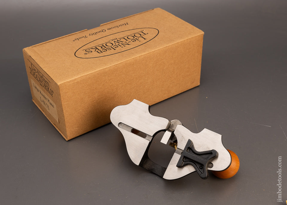 LIE NIELSEN No. 71 Large Router Plane Mint in Box with 5 Blades, Adapter & Fence - 116052