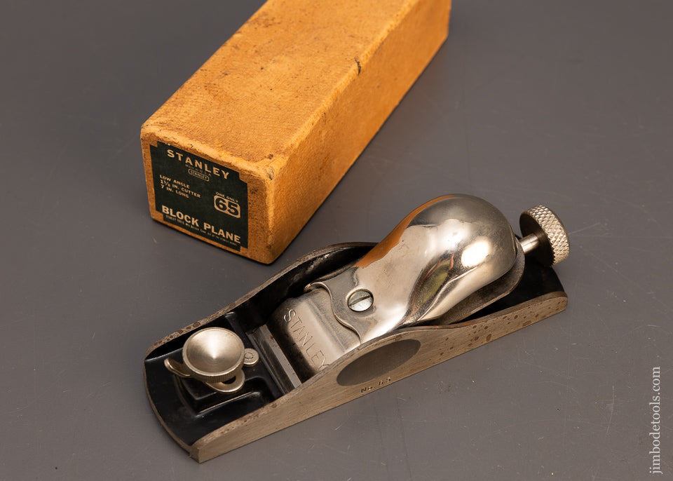 Near Mint in Box STANLEY No. 65 Low Angle Block Plane with Adjustable Mouth - 116060