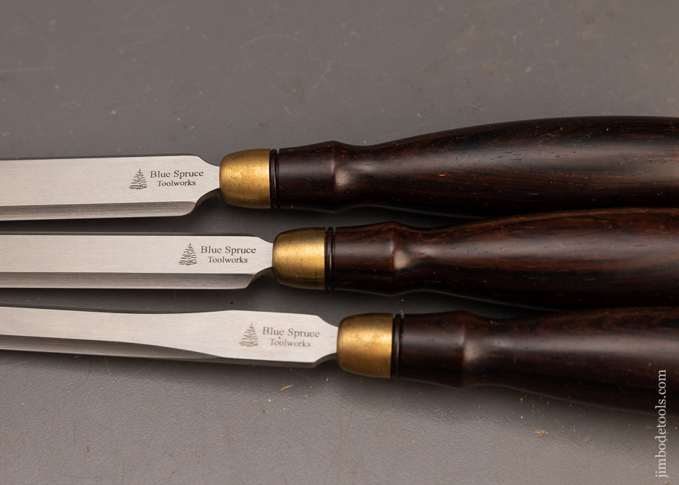 Mint Set of 3 BLUE SPRUCE TOOL WORKS Cocobolo Paring Chisel - 116076