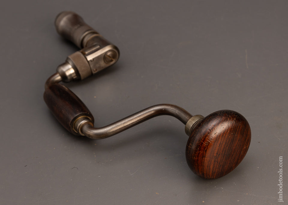 Rare Size 6 Inch MILLERS FALLS No. 34 Bit Brace with Rosewood Handles - 116076