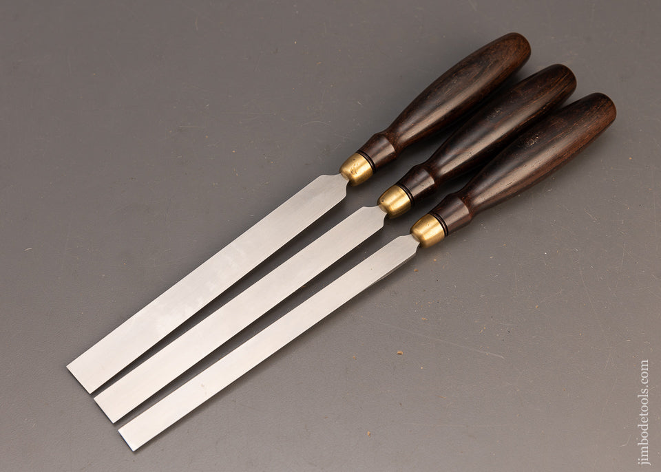 Mint Set of 3 BLUE SPRUCE TOOL WORKS Cocobolo Paring Chisel - 116076