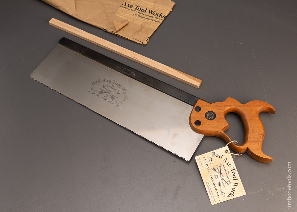 Mint in Wrapper BAD AXE TOOL WORKS 16 Inch Tenon Saw - 116109