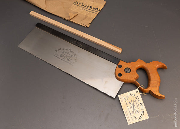 Mint in Wrapper BAD AXE TOOL WORKS 16 Inch Tenon Saw - 116109